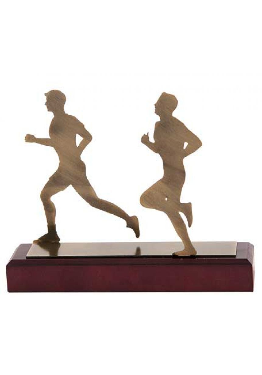 Trofeo con figura de 2 corredores