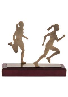 Trofeo con figura dos corredoras femenino Thumb