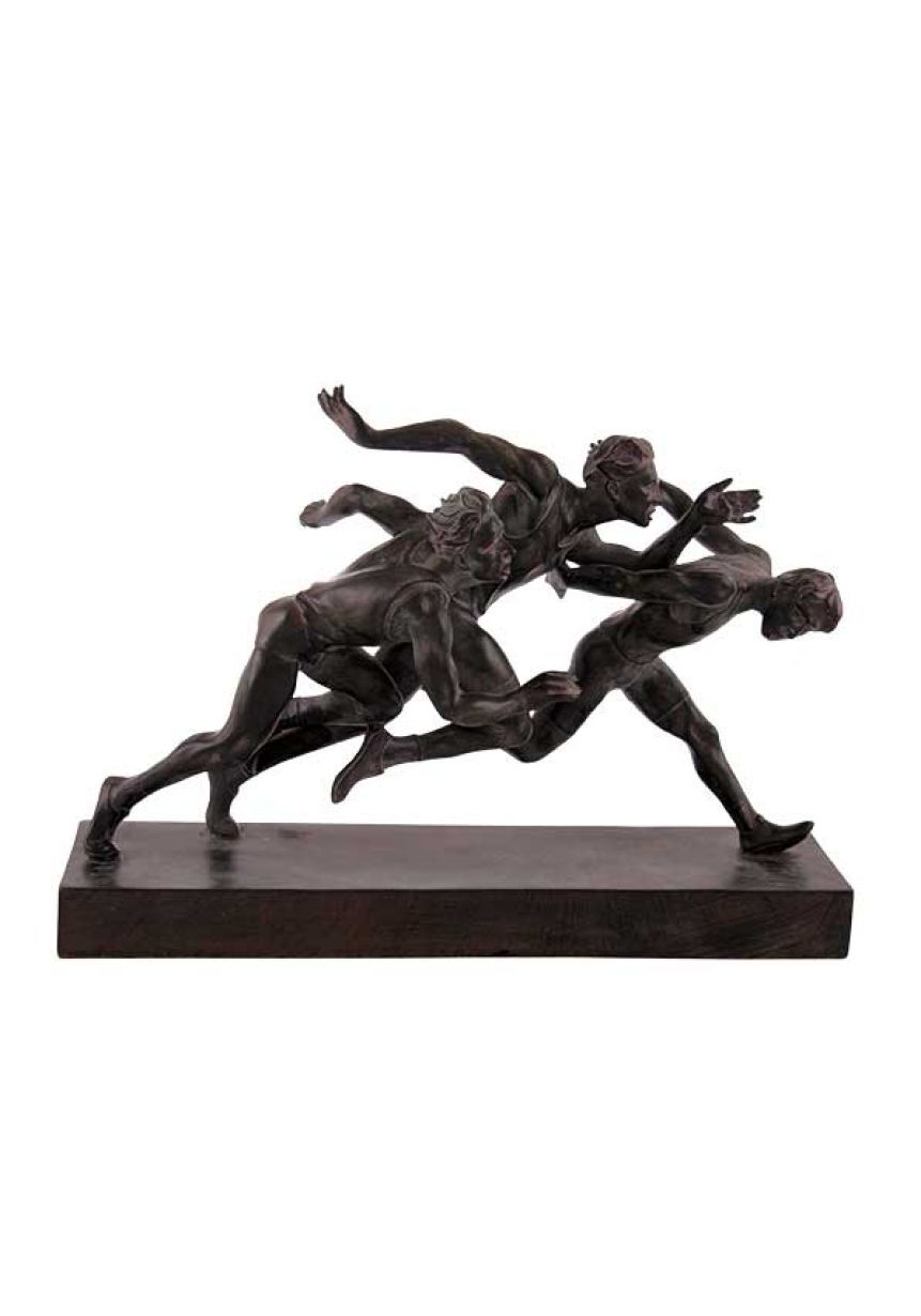 Trofeo con figura de resina podium 123