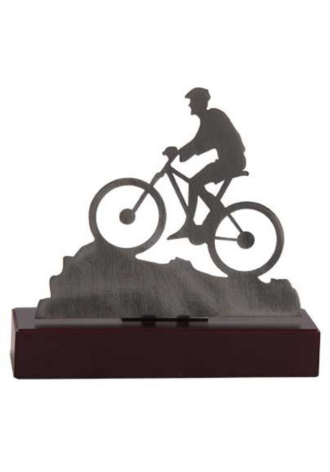 Trofeo figura mountainbike metal