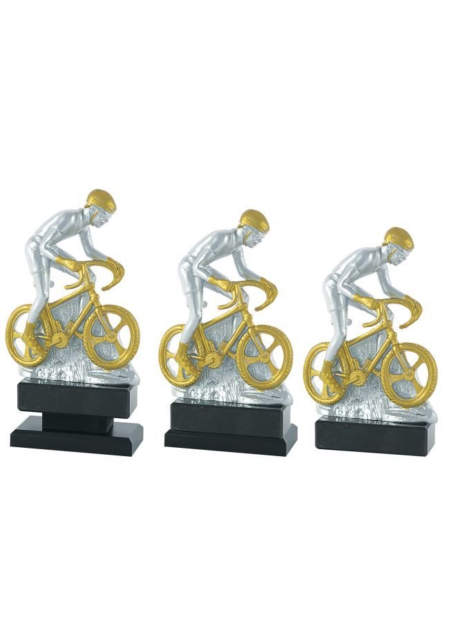 Trofeo de Ciclismo plata borde oro