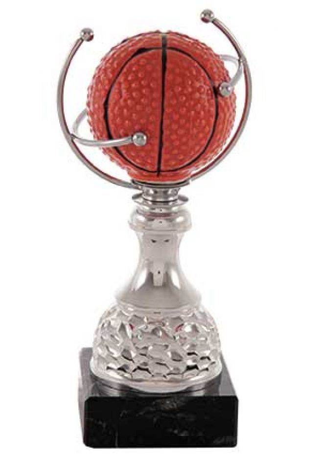 Trofeo Basket MVP balón con aro
