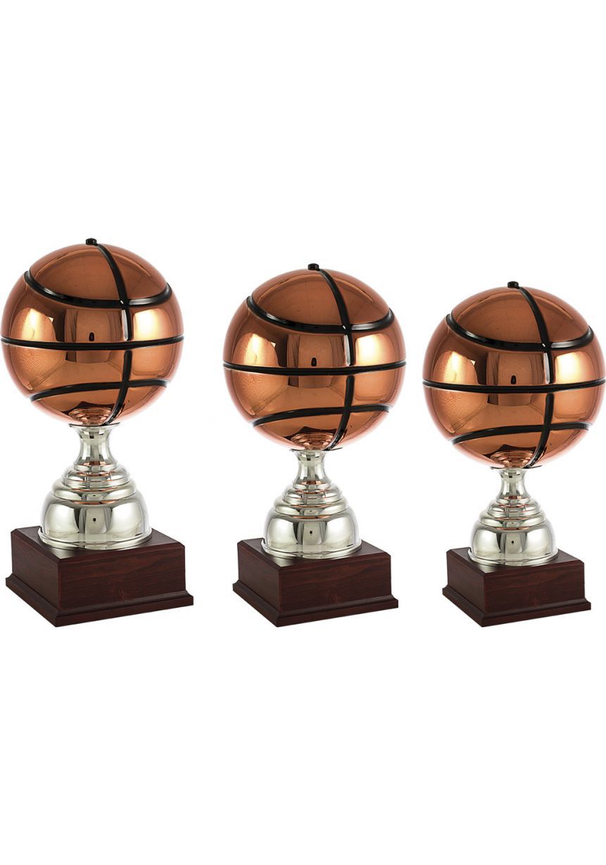 Trofeo balón de baloncesto en cobre