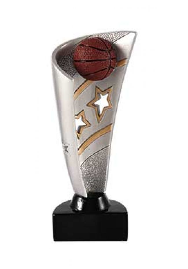 Trofeo copa baloncesto con estrellas