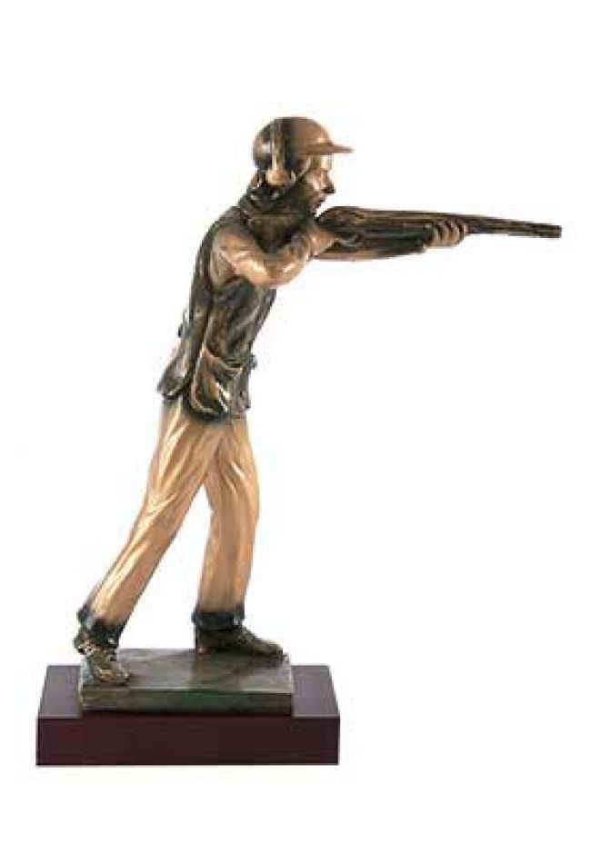 Trofeo de caza con figura de tirador en resina para tiro Trofeo de caza con figura de tirador en resina para tiro