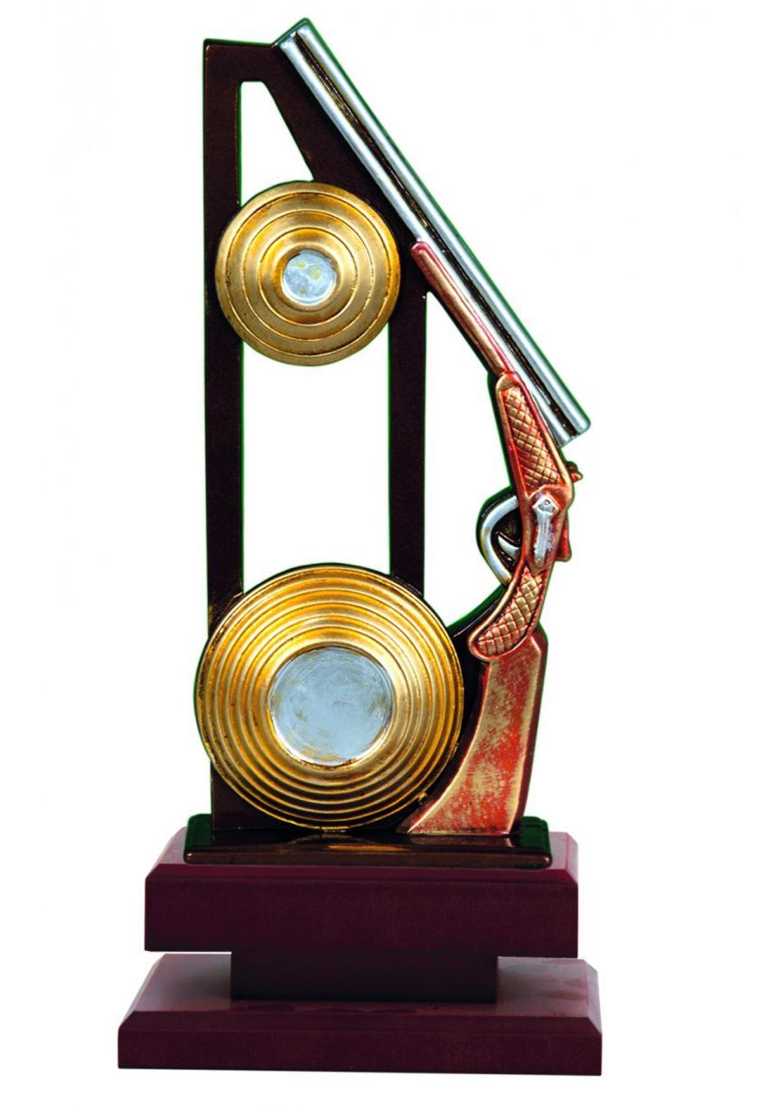 Trofeo con figura tiro al plato