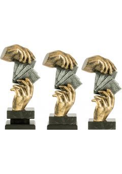 Trofeo de cartas con figura de manos Thumb Trofeo de cartas con figura de manos Thumb