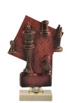 Trofeo ajedrez piezas cobre mini Thumb