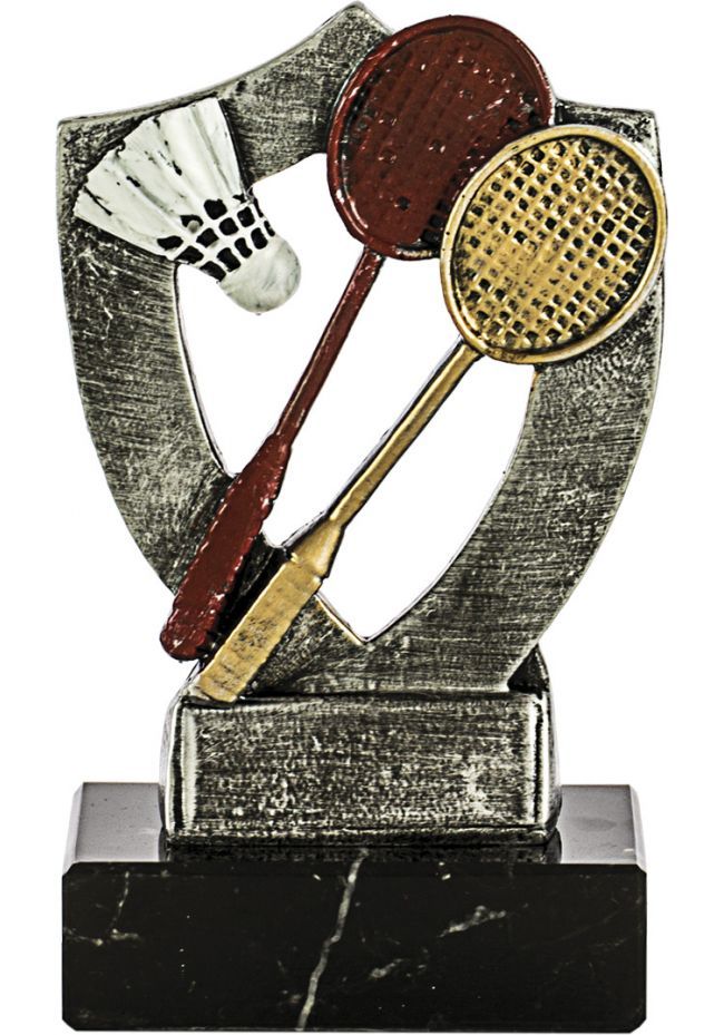 Trofeo de badminton en resina 