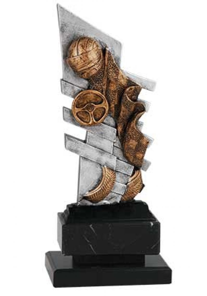 Trofeo automovilismo con figura decorativa