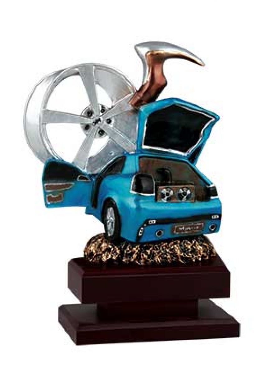 Trofeo de tunning con figura decorativa