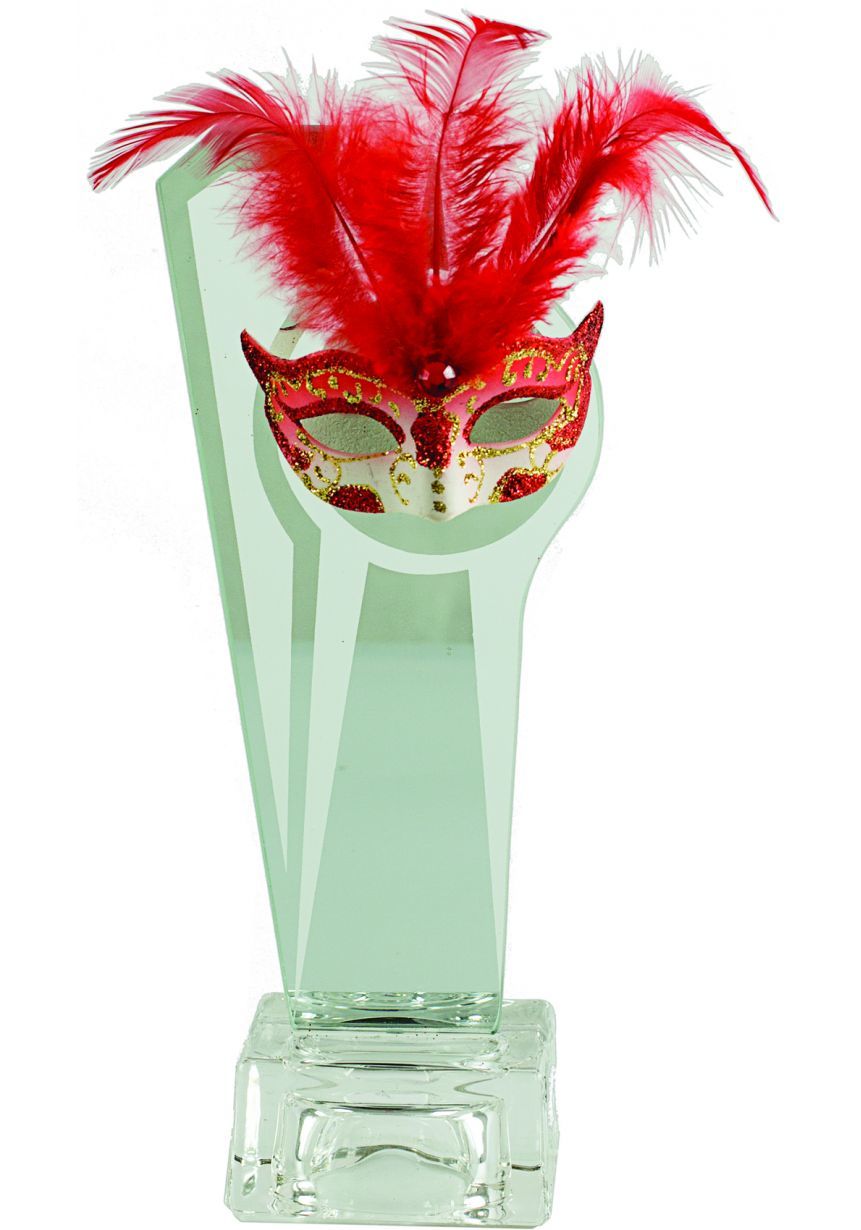 Trofeo Cristal Máscara de Cerámica