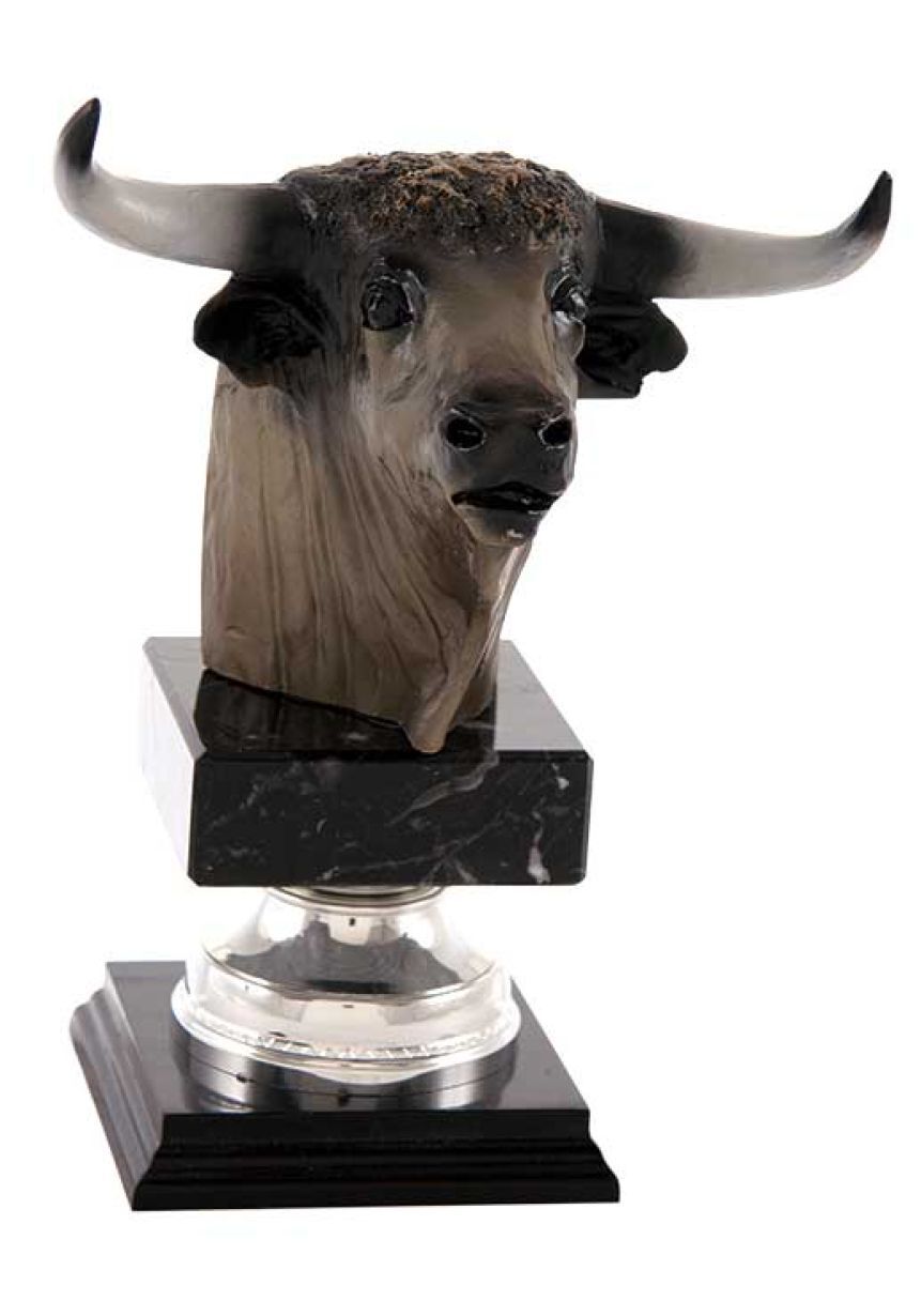 Cabeza de toro en resina