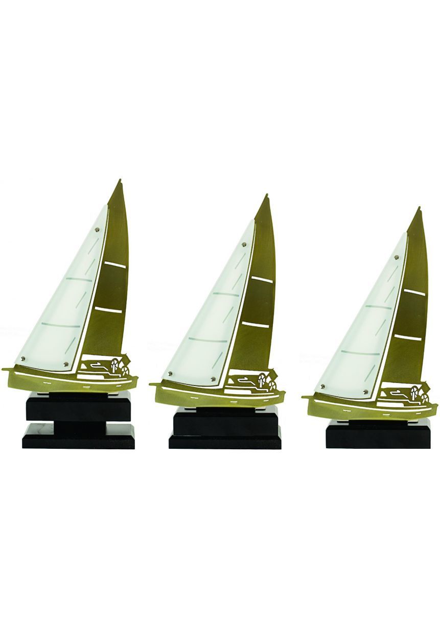 Trofeo de vela metal y madera