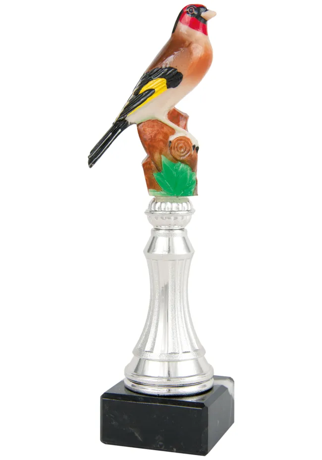 Trofeo columna con pájaro