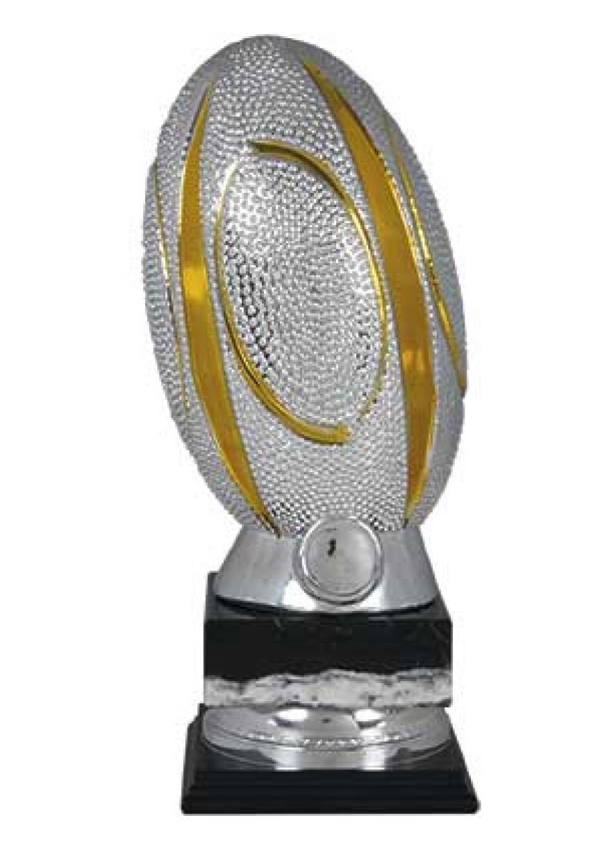 Trofeo con balón de rugby