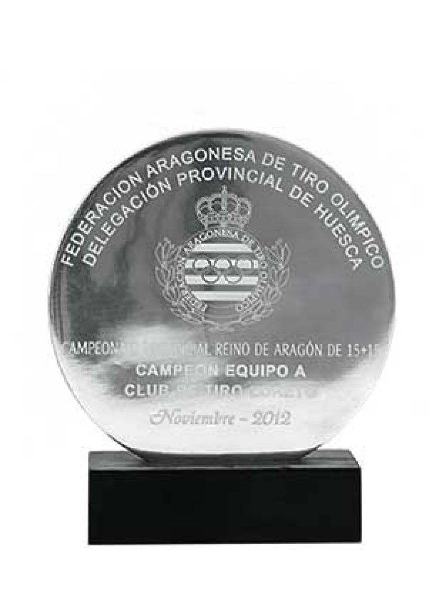 Trofeo de metal circular