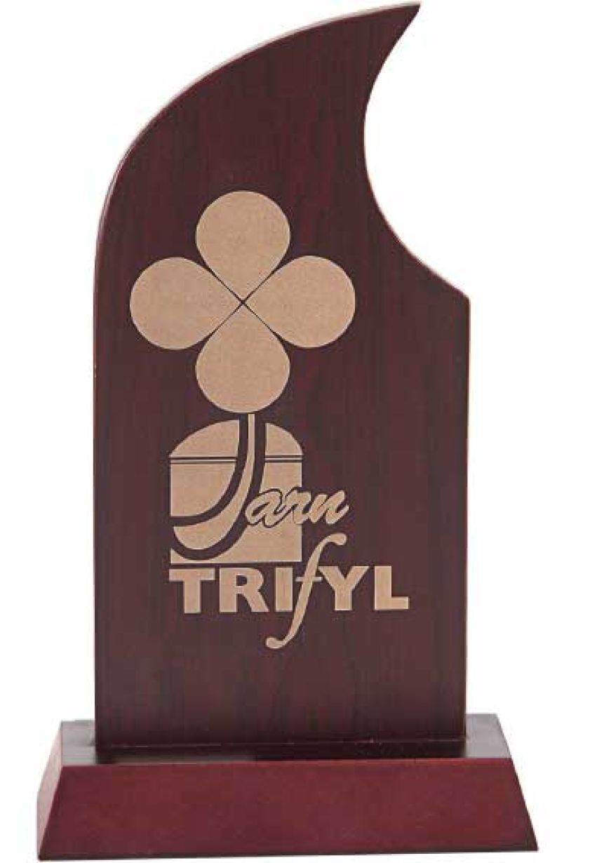 Trofeo de madera forma gota