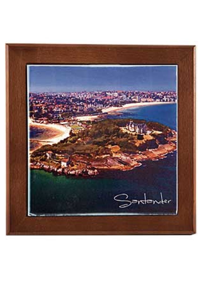 Trofeo de azulejo enmarcado madera sublimación