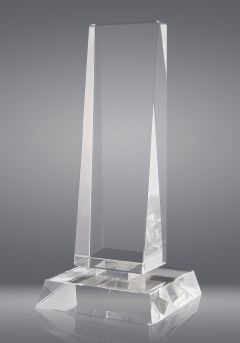 Trofeo de cristal forma prisma triangular Thumb Trofeo de cristal forma prisma triangular Thumb