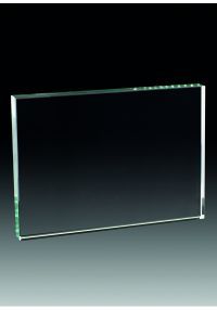 Crystal trophy rectangular glass support