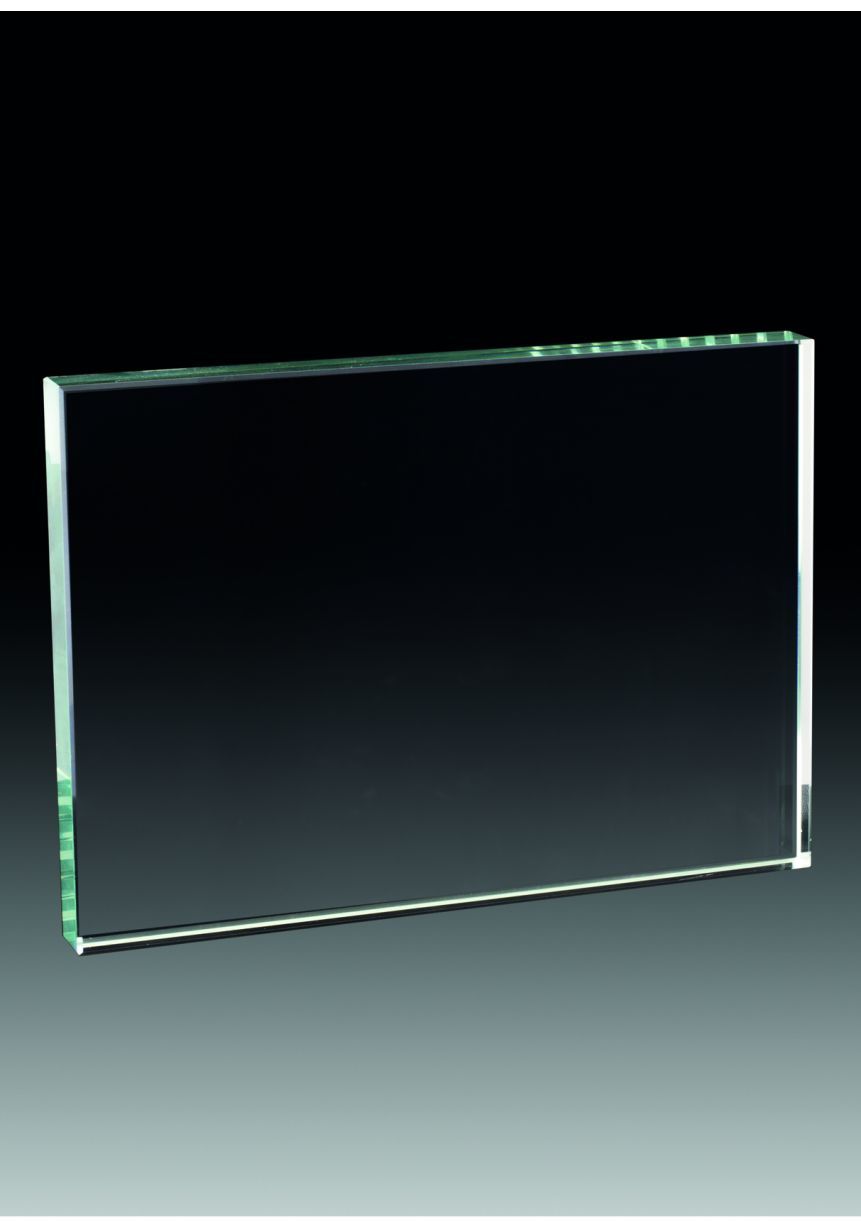 Trofeo taco cristal forma rectangular