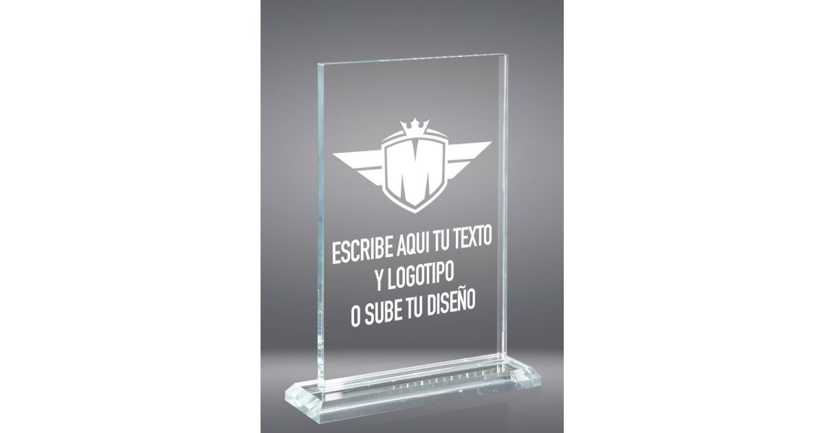 Crystal Trophy Rectangular Rectangular Base