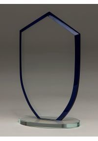 Trofeo de cristal forma cuba base rectangular cristal