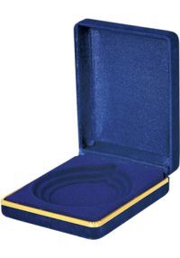 Caixa azul de 70 medalhas, 60 e 50 mm