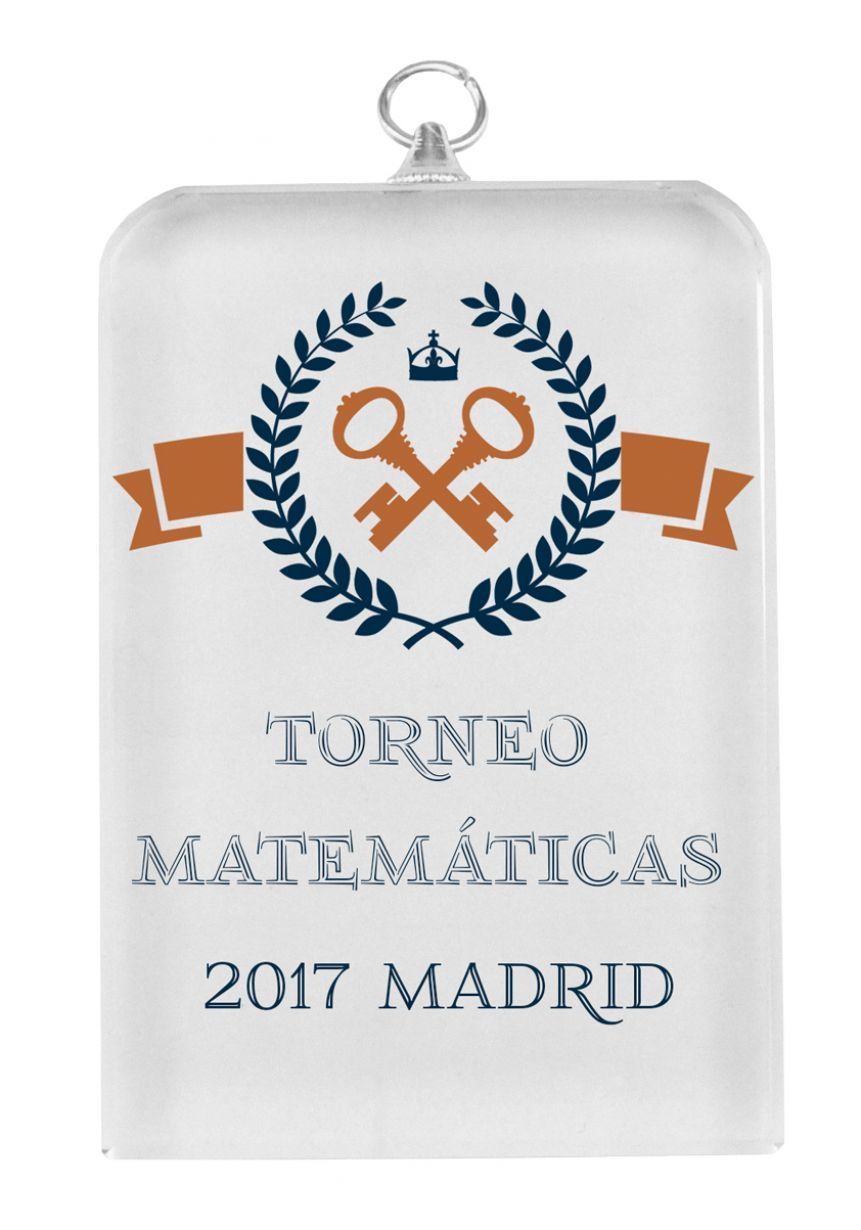 Medalla de cristal rectangular
