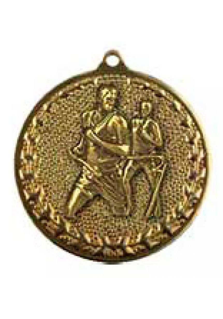 Medalla de atletismo-cross en relieve alto