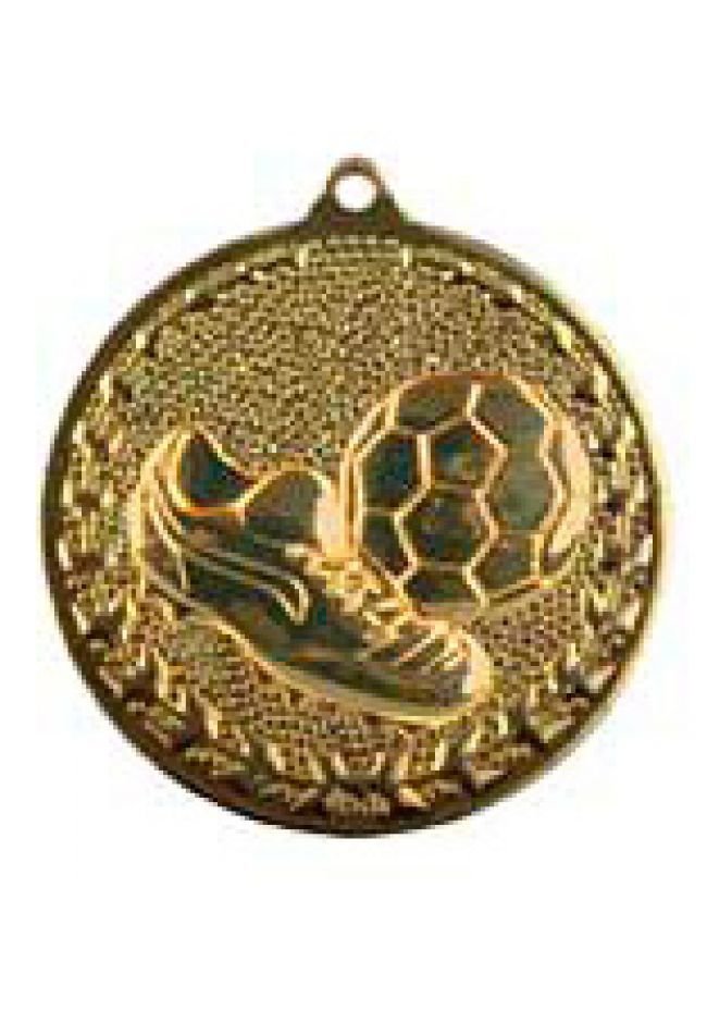 Medalla de fútbol en relieve alto