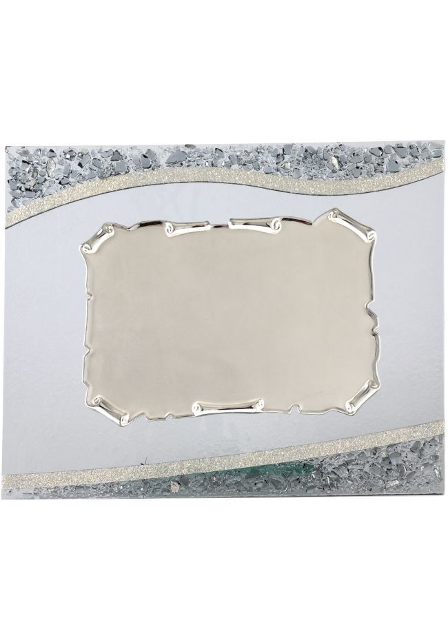 Methacrylate rectangular plate gold trim