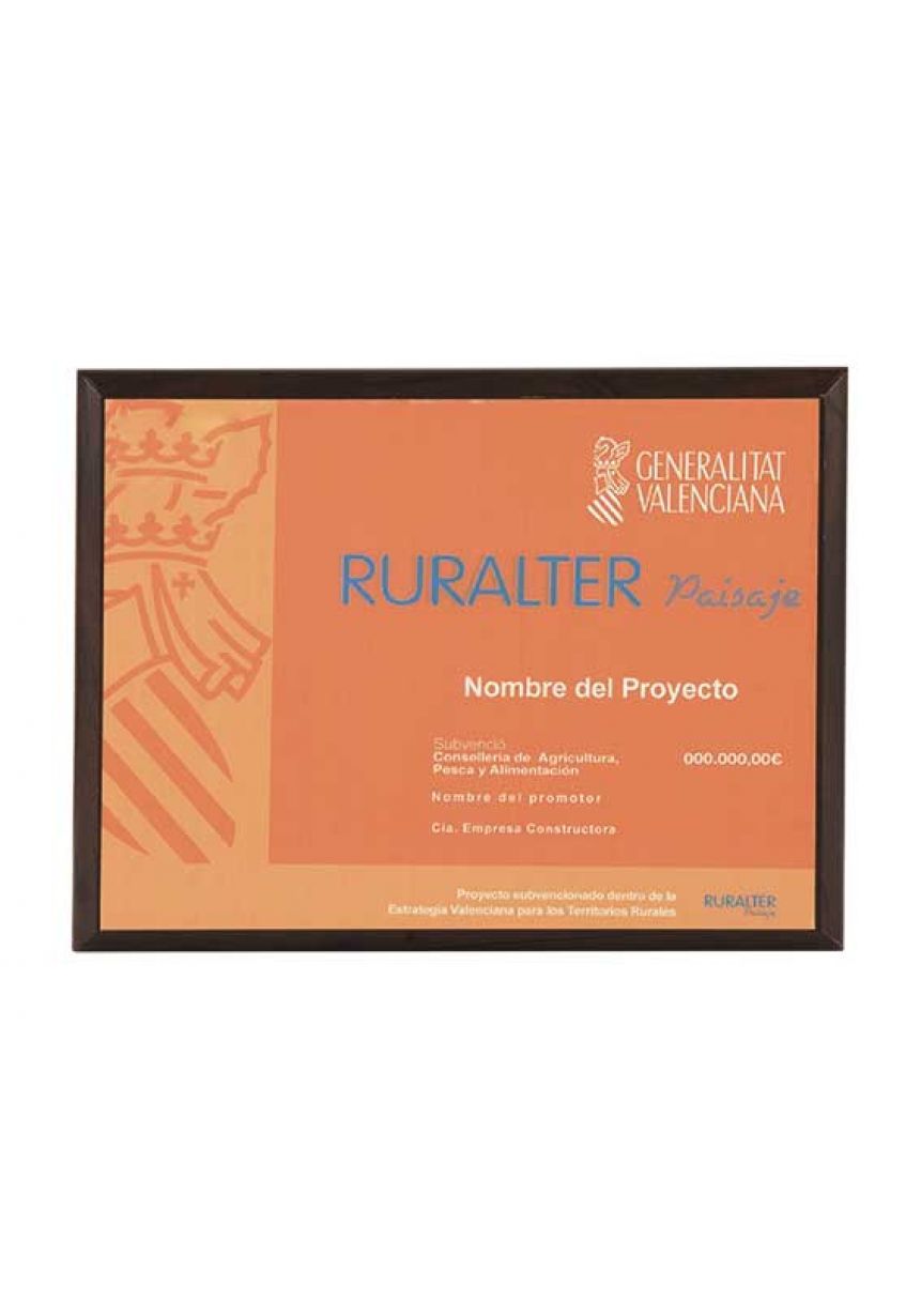 Placa de homenaje especiales forma rectangular