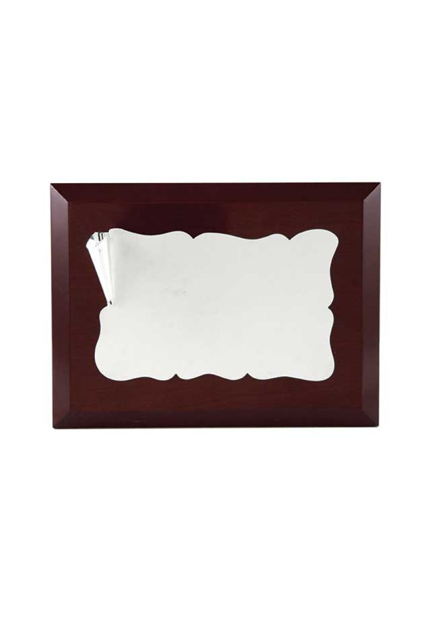 Placa de homenaje comercial pergamino hierro oscurecido