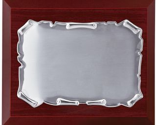 Plate metal tribute commercial parchment darkened