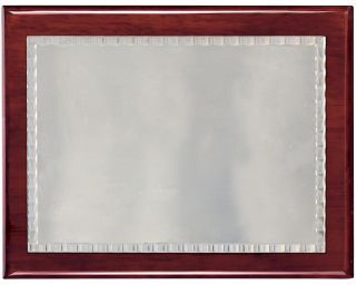 Placa de homenaje rectangular marco labrado