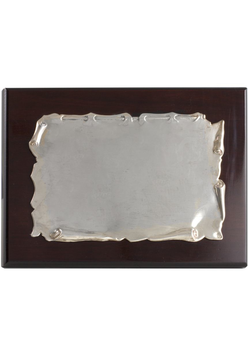 Placa de homenaje comercial pergamino aluminio