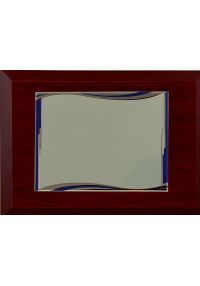 Commercial tribute rectangular plate blue waves