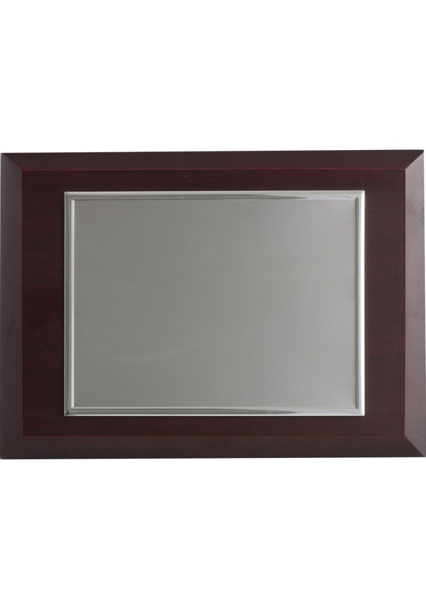 Placa de homenaje comercial rectangular de aluminio biselado