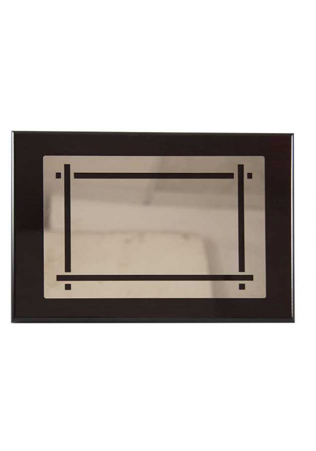Placa de homenaje de alpaca con forma rectangular y detalle marco encuadrado Placa de homenaje de alpaca con forma rectangular y detalle marco encuadrado