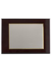 Plaque tribute silver plated rectangular shaped and bezel