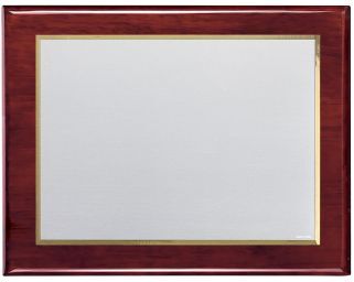 Plaque tribute silver plated rectangular shaped and bezel