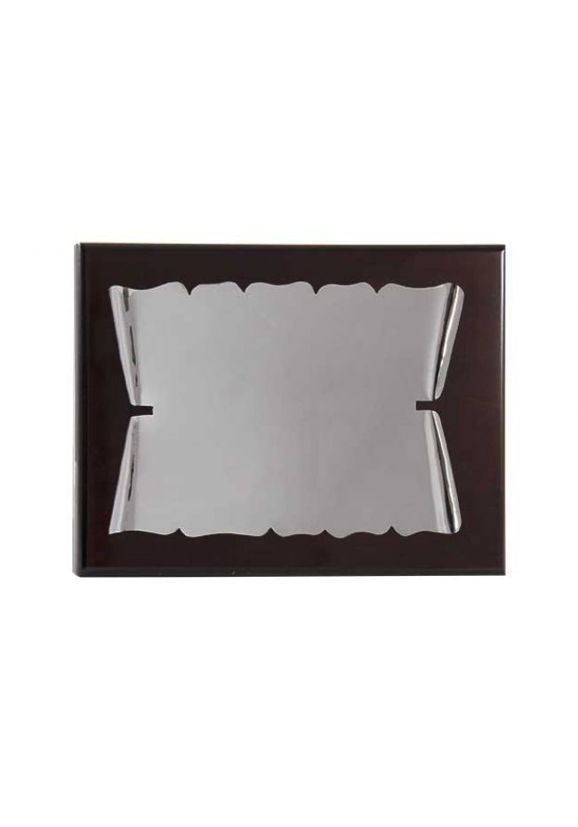 Placa de homenaje plata de ley con forma de pergamino enrollado Placa de homenaje plata de ley con forma de pergamino enrollado