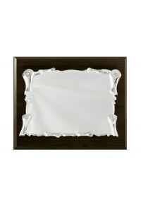 Tribute rectangular glass plate with a column on the side