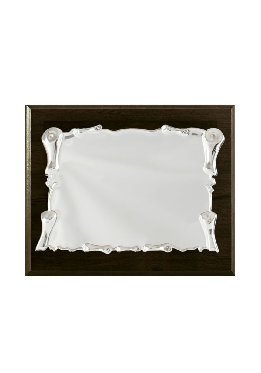 Placa de homenaje pergamino aluminio