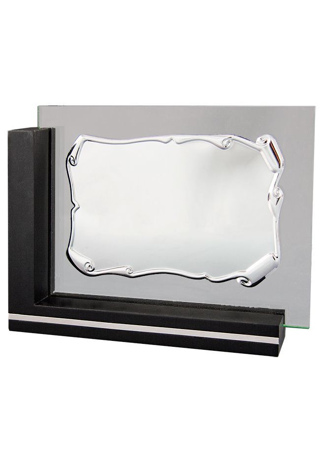 Hommage verre rectangulaire plaque parchemin