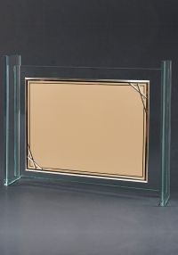 Lastra di vetro omaggio con due colonne laterali