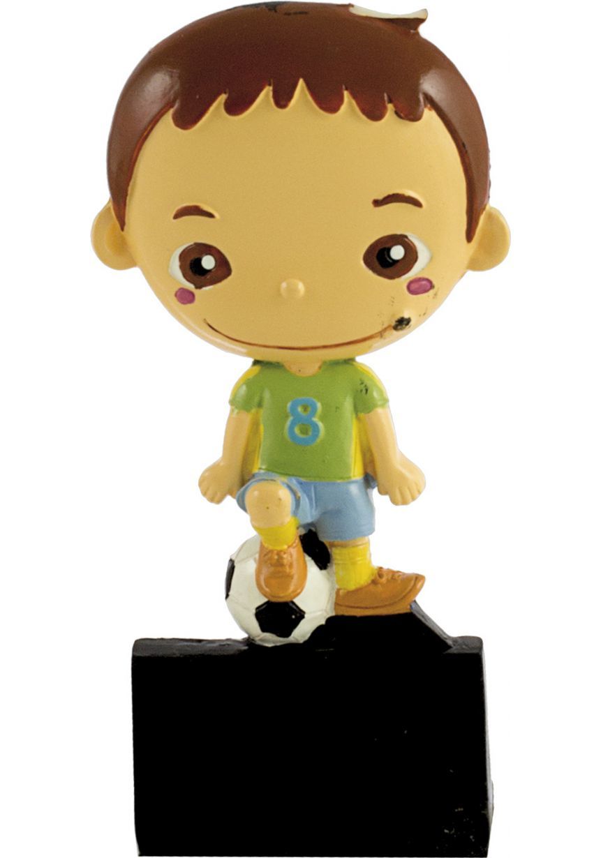 Trofeo deportivo con muñeco fútbol