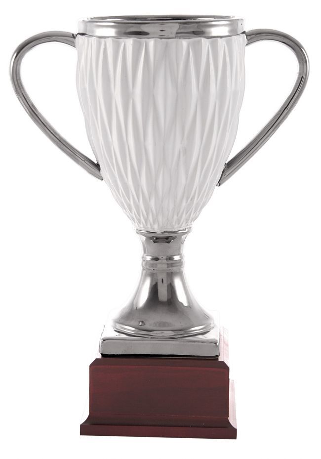 Trofeo copa trofeo de porcelana blanca